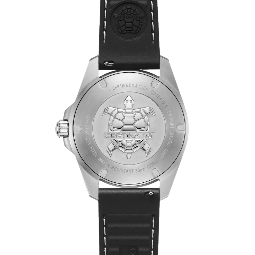 DS Action 40mm - Black on Rubber Strap - Image 3