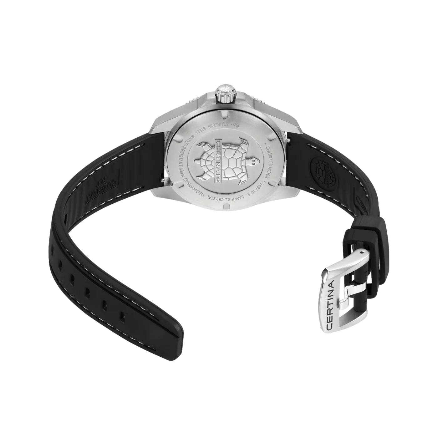 DS Action 40mm - Black on Rubber Strap - Image 4