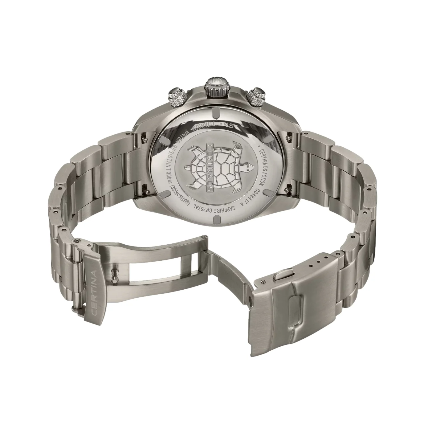 DS Action Quartz Chrono Titanium 42mm - Blue on Bracelet - Image 3