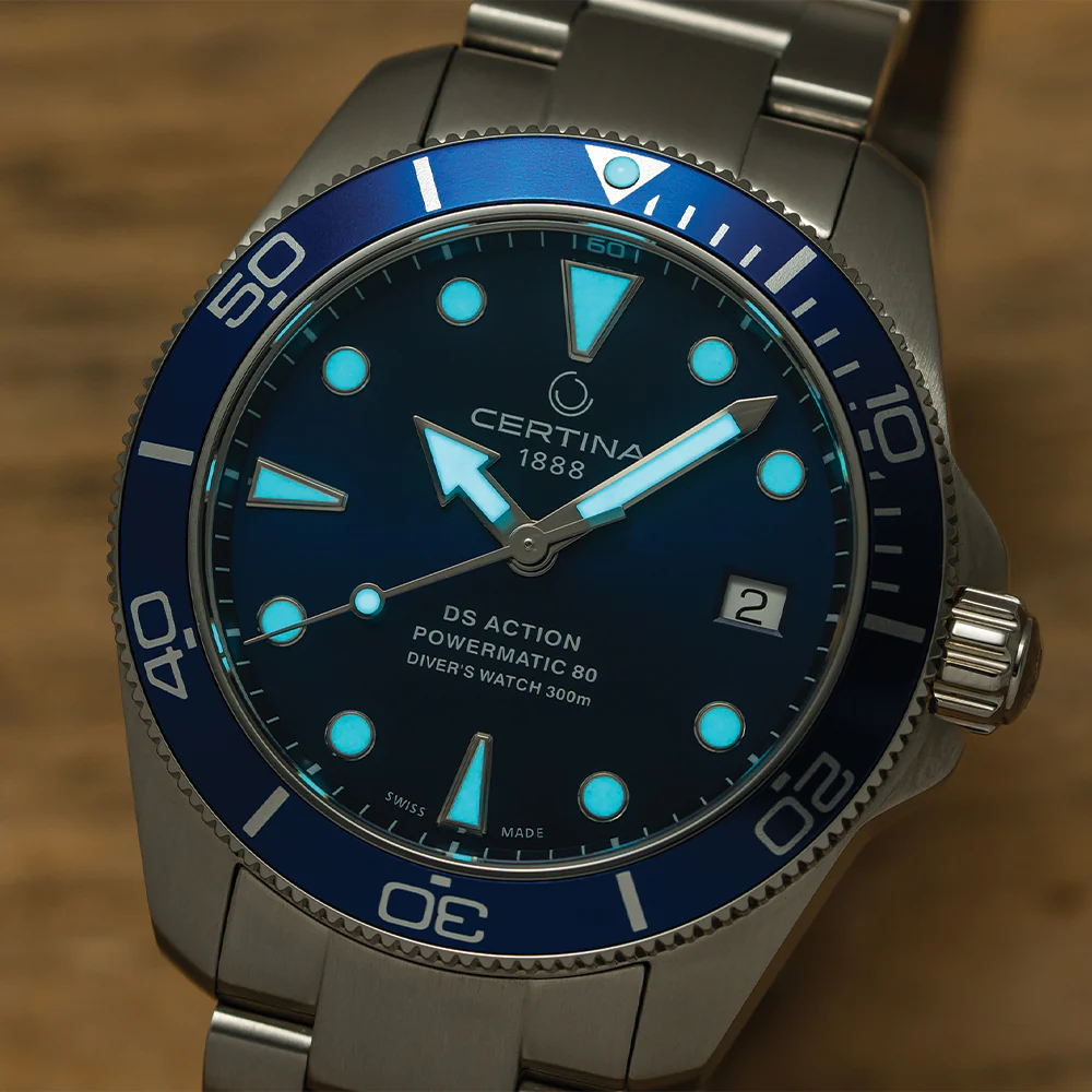 DS Action Diver Powermatic 80 38mm - Blue on Bracelet - Image 4