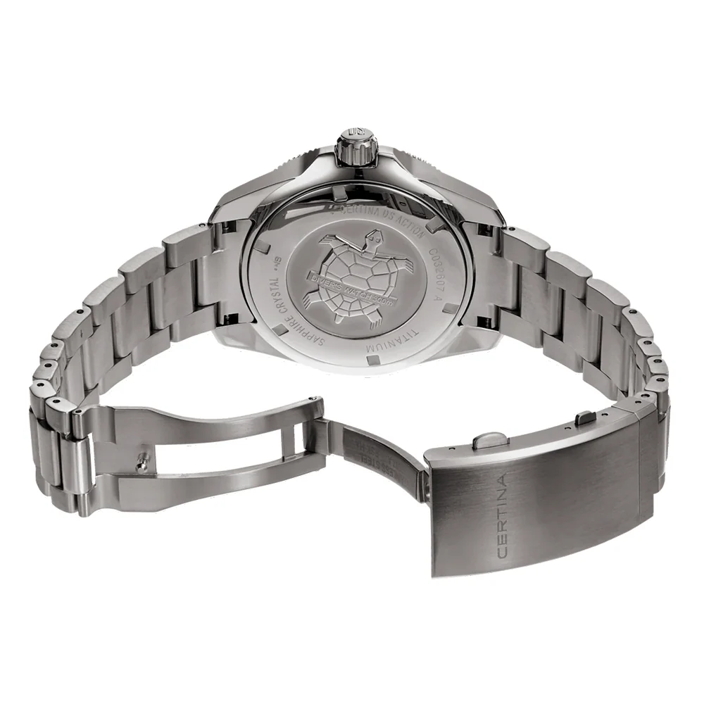 DS Action Diver Powermatic 80 Titanium 43mm - Black on Bracelet - Image 4
