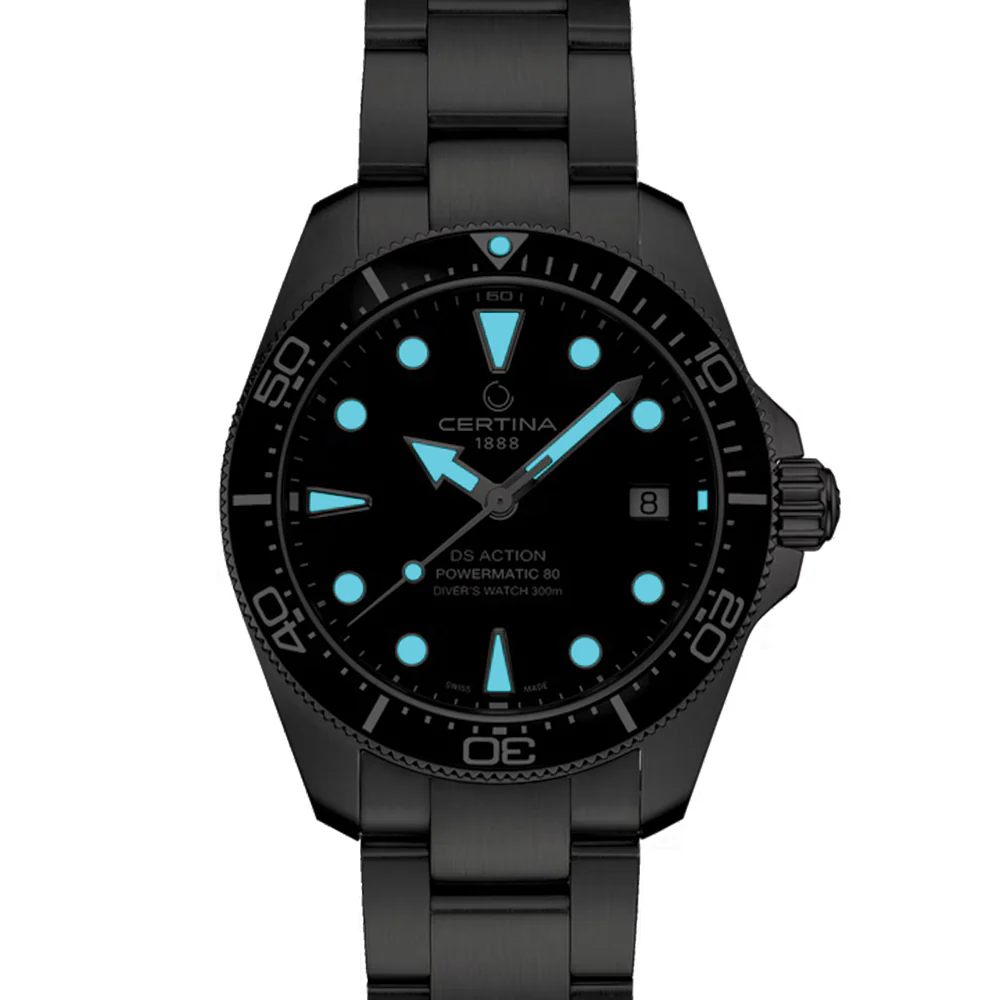 DS Action Diver New DS Concept Extreme Shock Resistance 38mm – Black on Bracelet - Image 2