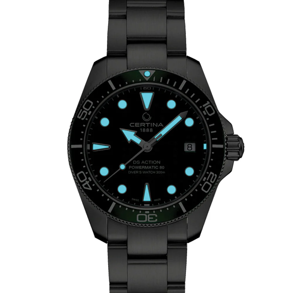 DS Action Diver New DS Concept Extreme Shock Resistance 38mm – Green on Bracelet - Image 2