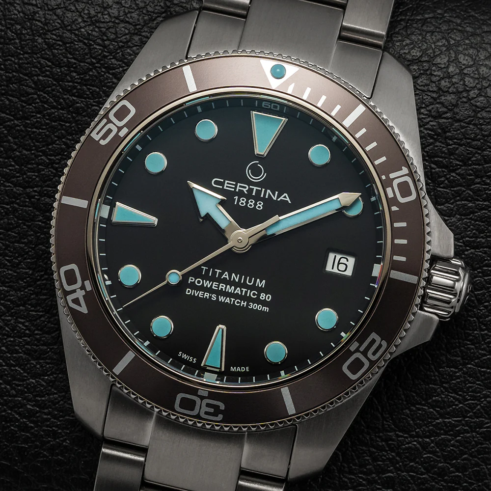 DS Action Diver Powermatic 80 Titanium 38mm - Grey on Bracelet - Image 4