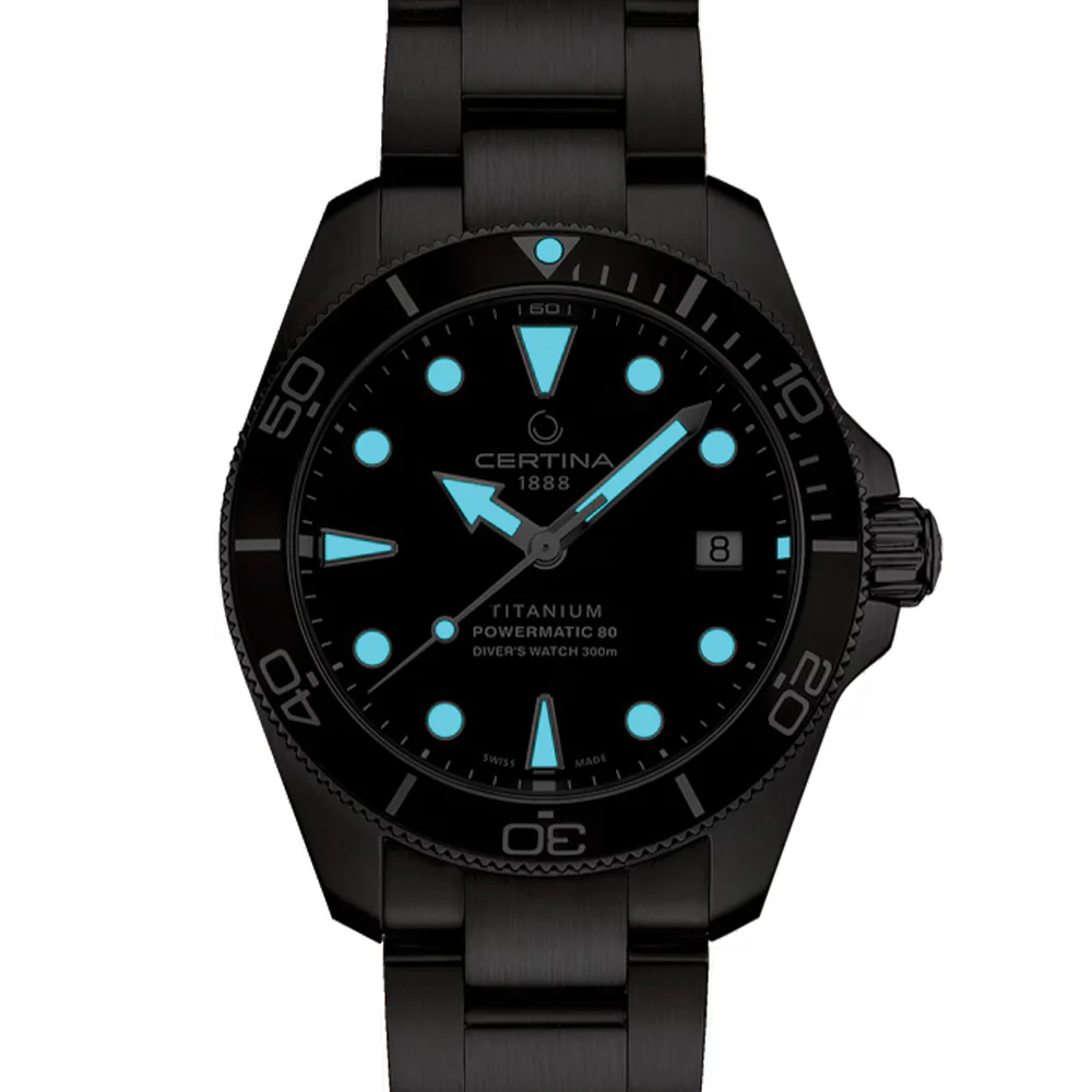 DS Action Diver Powermatic 80 Titanium 38mm - Grey on Bracelet - Image 5