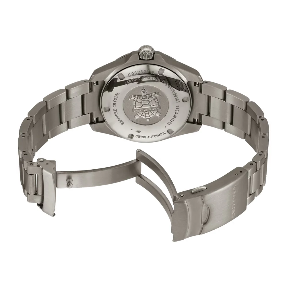 DS Action Diver Powermatic 80 Titanium 38mm - Grey on Bracelet - Image 8