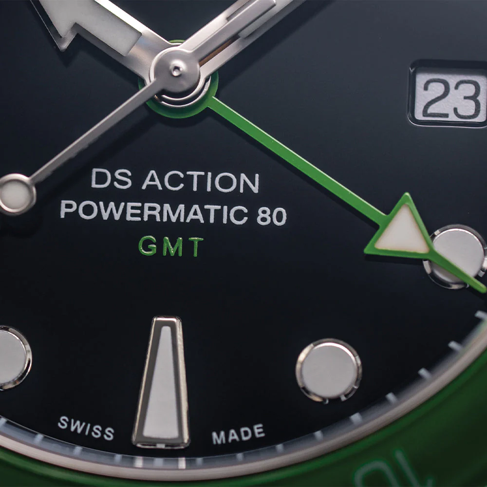 DS Action GMT Powermatic 80 41mm - Black on Bracelet - Image 3