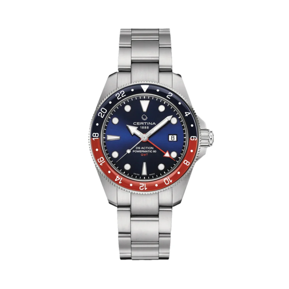 DS Action GMT Powermatic 80 41mm - Blue on Bracelet