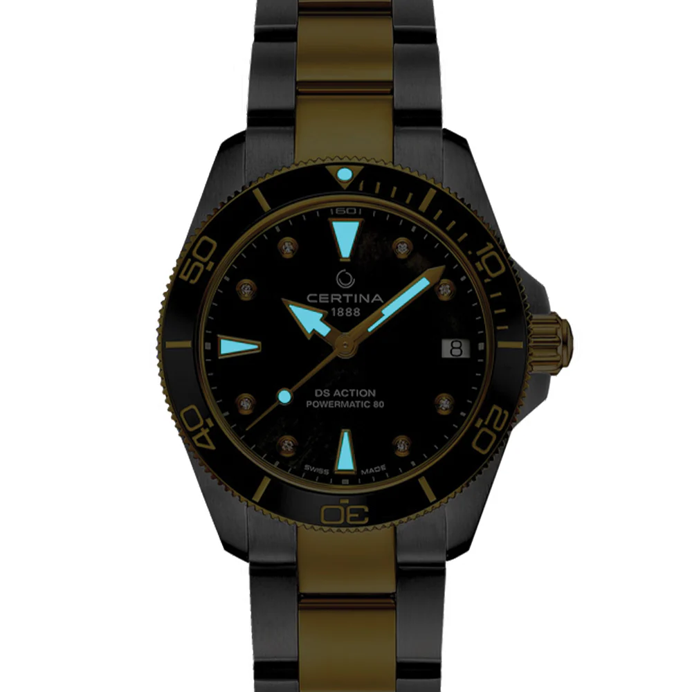 DS Action Powermatic 80 34.5mm - Mother of Pearl on Bracelet - Image 3