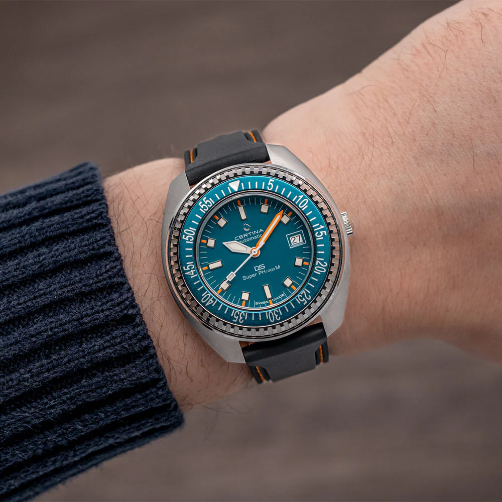 DS Super PH1000M STC 43.5mm - Turquoise on Rubber Strap - Image 3