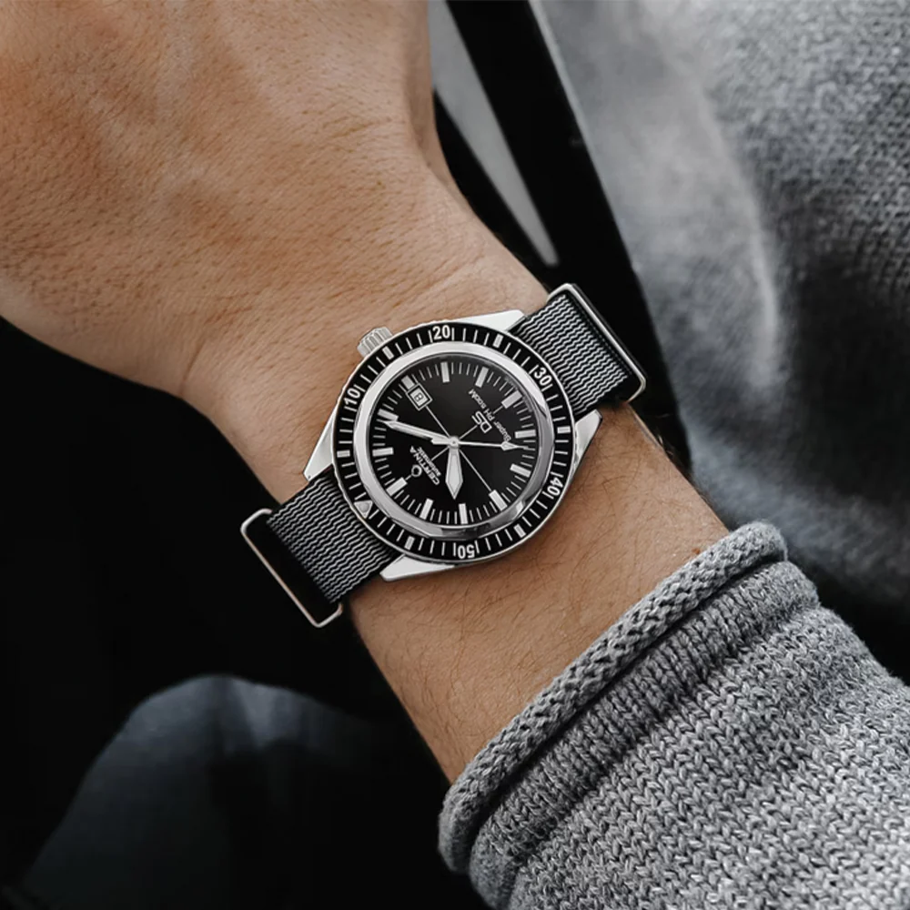 DS Super PH500M 43mm - Black on One-Piece Nylon Strap - Image 3