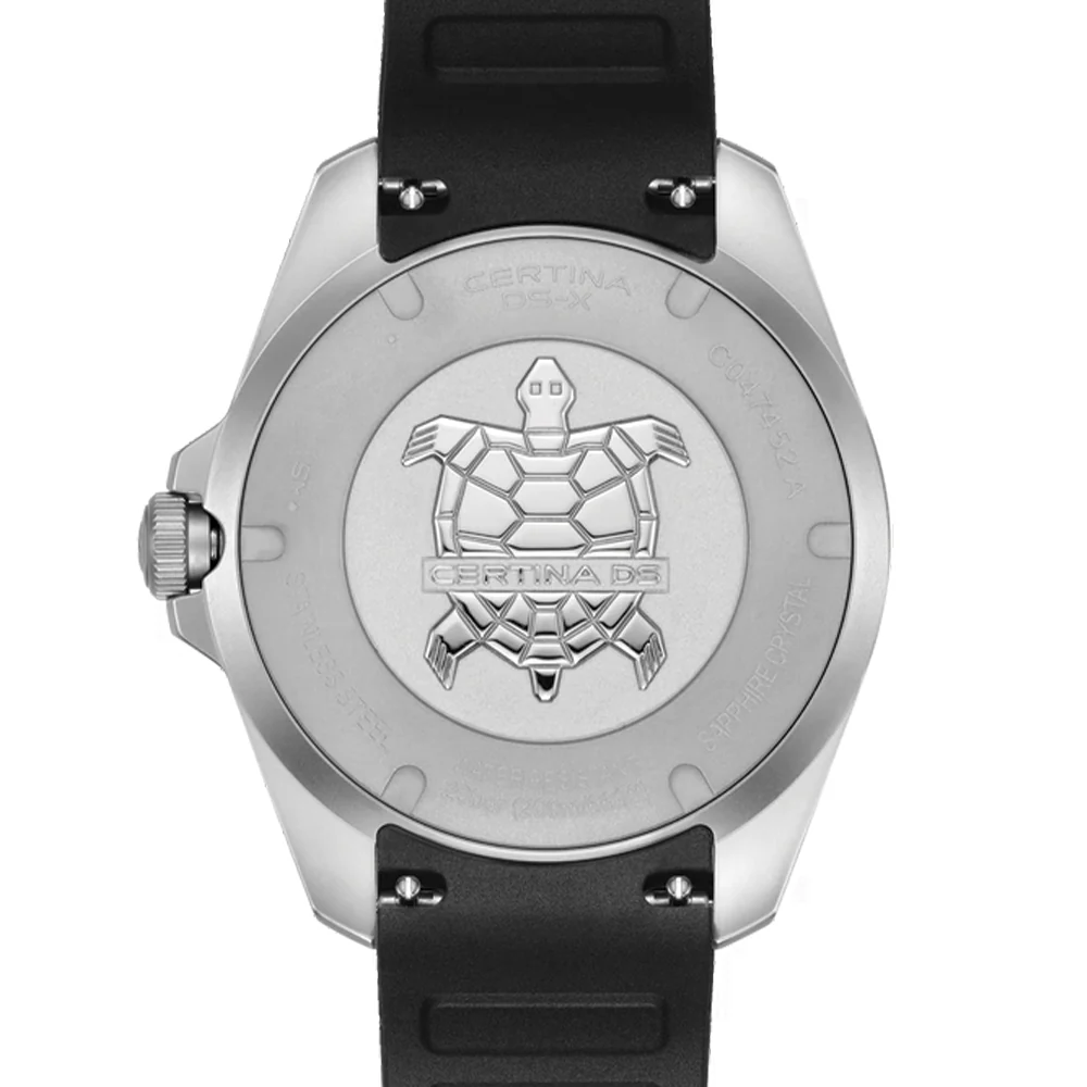 DS-X “New DS Concept Extreme Shock Resistance” GMT Quartz 41mm - Grey on Black Rubber Strap - Image 3