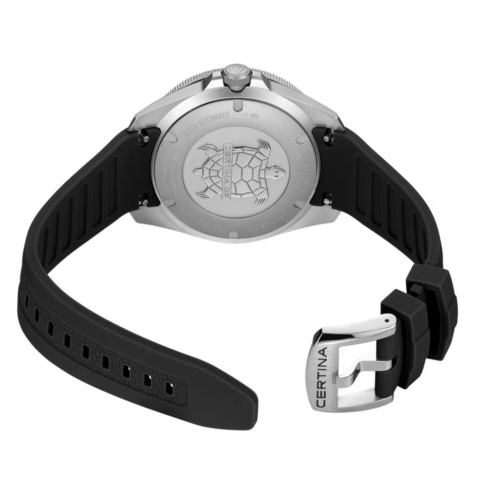 DS-X “New DS Concept Extreme Shock Resistance” GMT Quartz 41mm - Grey on Black Rubber Strap - Image 4