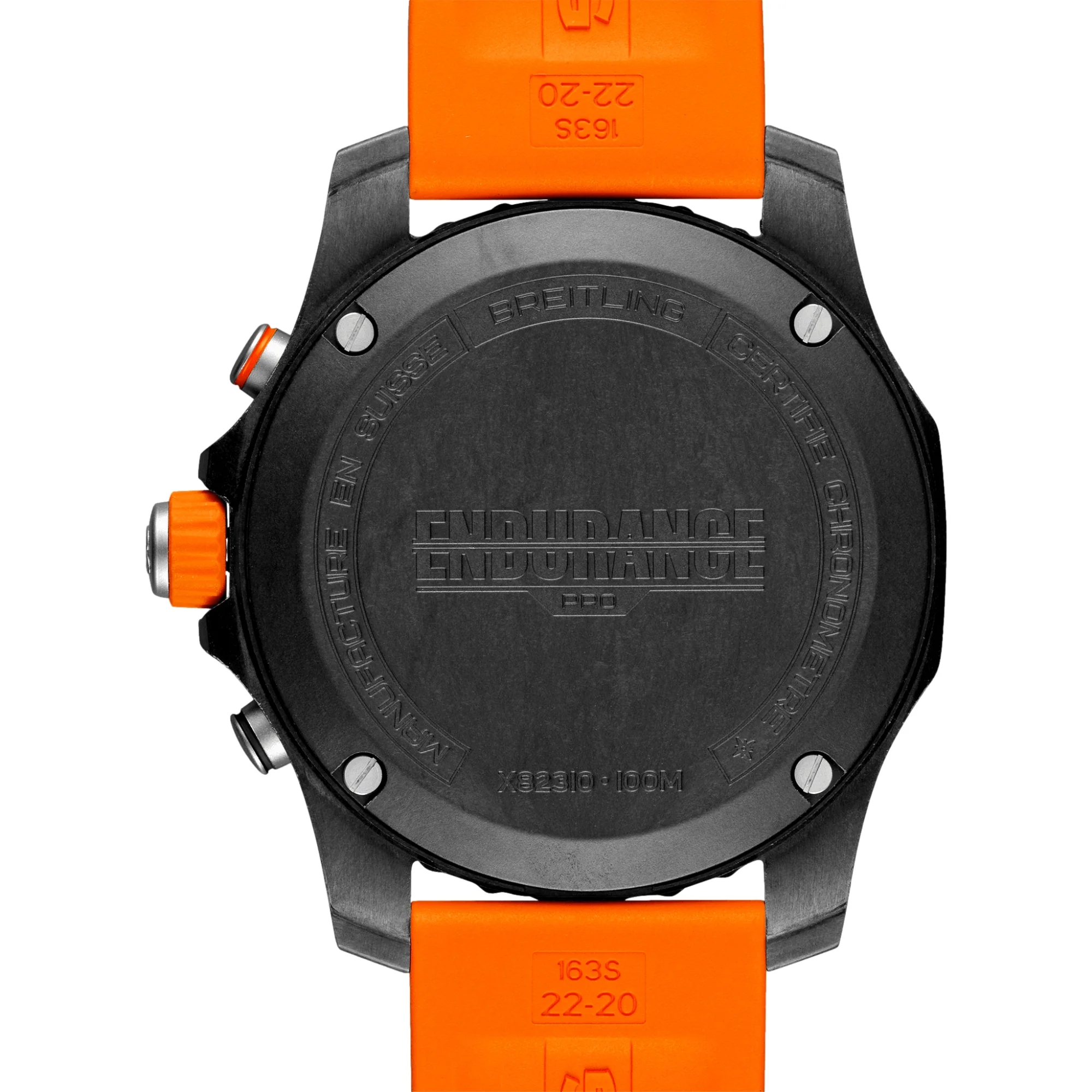 Endurance Pro Breitlight® 44mm - Black on Orange Rubber Strap - Image 4