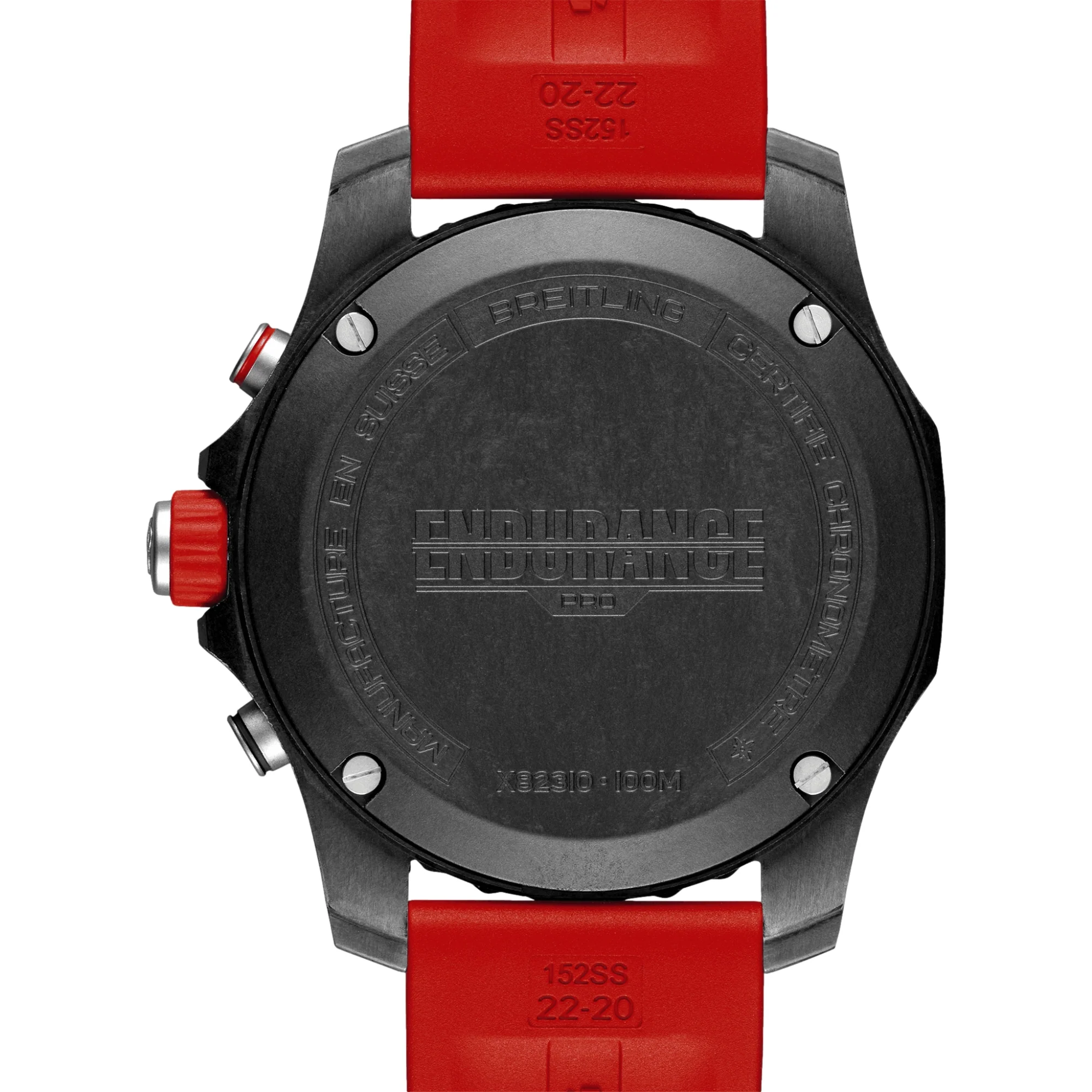 Endurance Pro Breitlight® 44mm - Black on Red Rubber Strap - Image 3