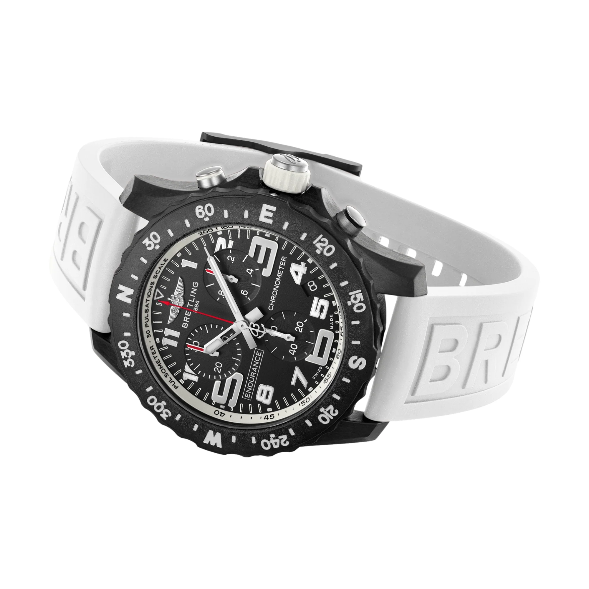 Endurance Pro Breitlight® - Black on White Rubber Strap - Image 3