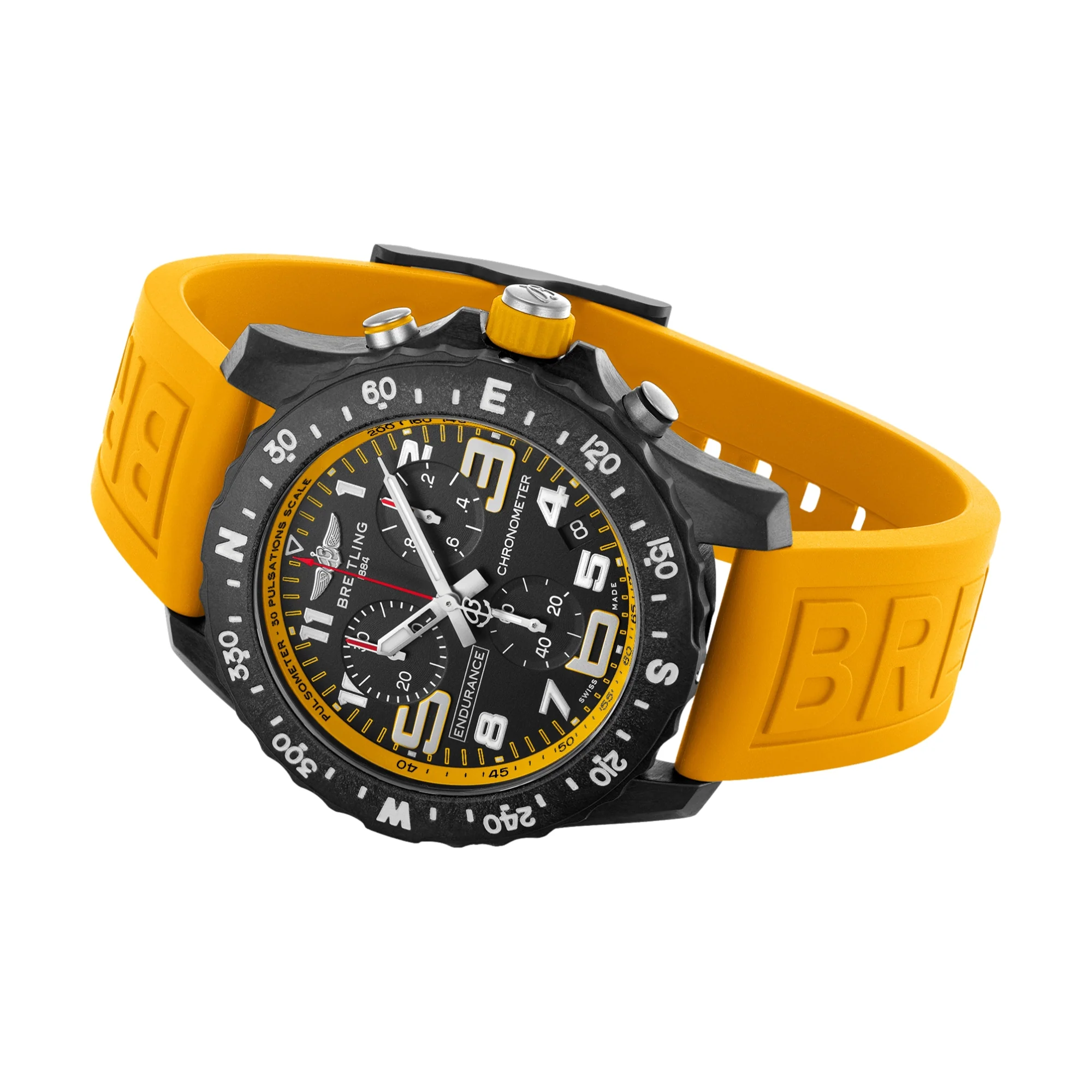 Endurance Pro Breitlight® 44mm - Black on Yellow Rubber Strap - Image 3