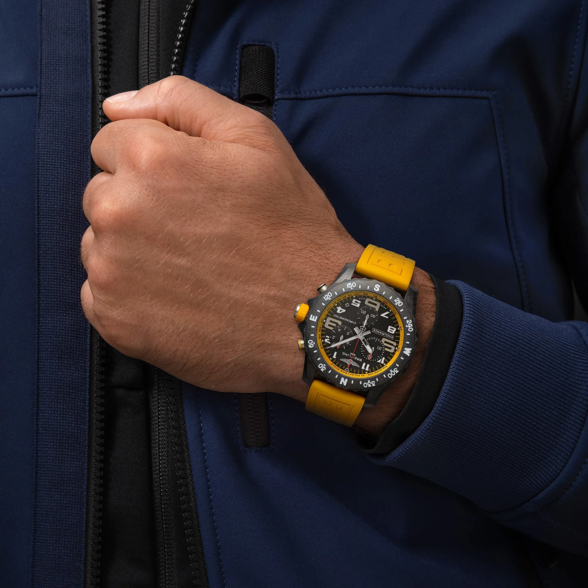 Endurance Pro Breitlight® 44mm - Black on Yellow Rubber Strap - Image 5