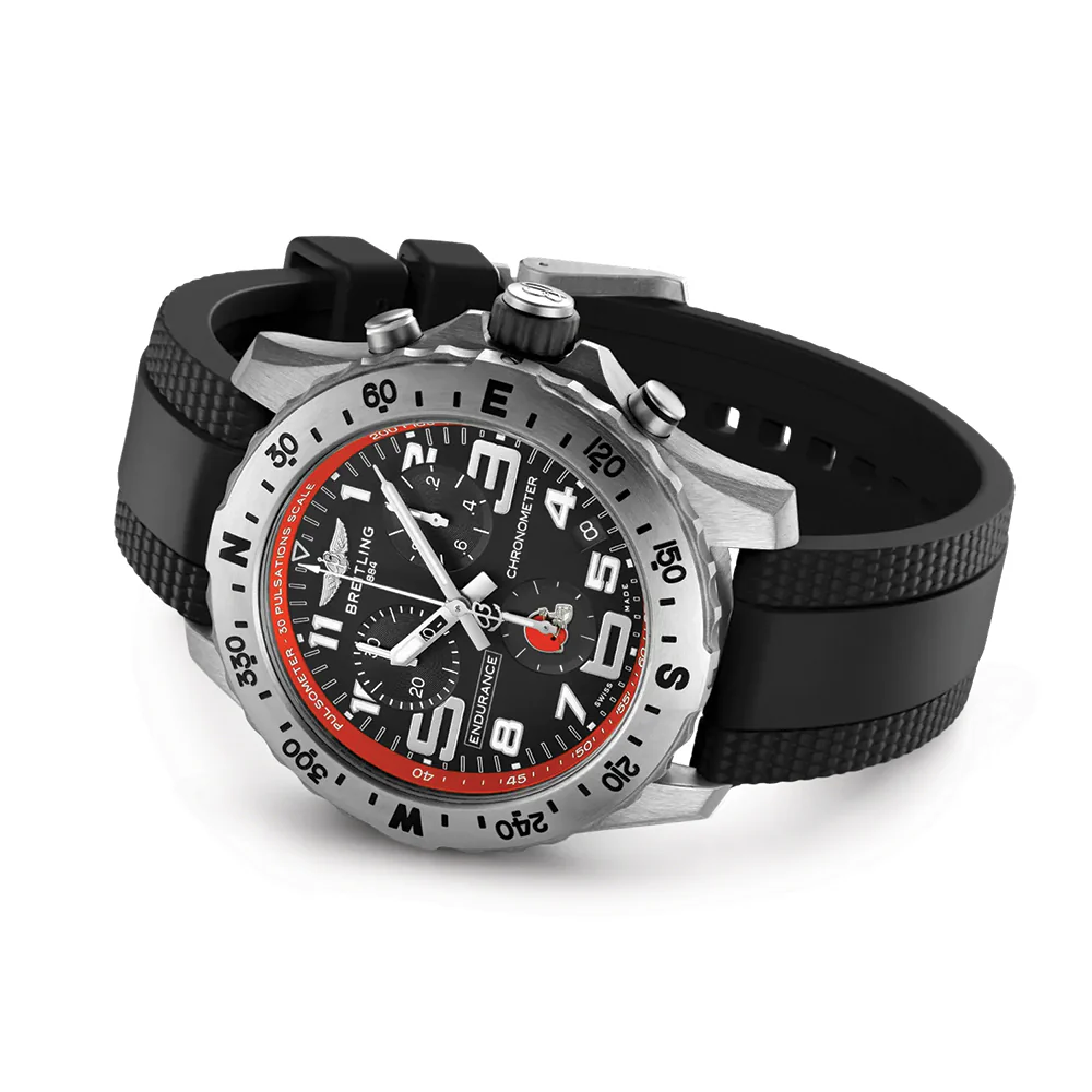 Endurance Pro Browns Limited NFL Edition Titanium 44mm - Brown on Rubber Strap - Image 2