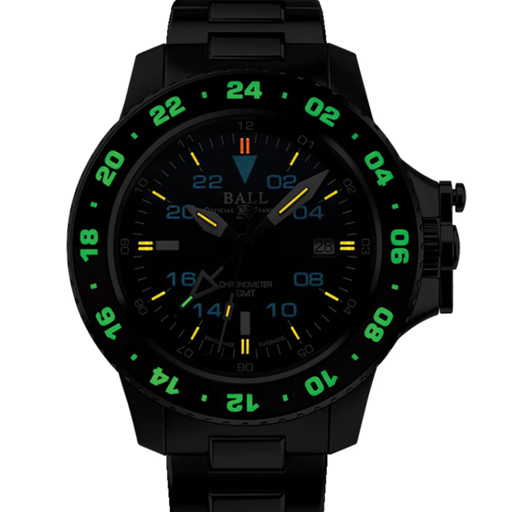 Engineer Hydrocarbon AeroGMT II 42mm - Black/Brown Bezel on Bracelet - Image 2
