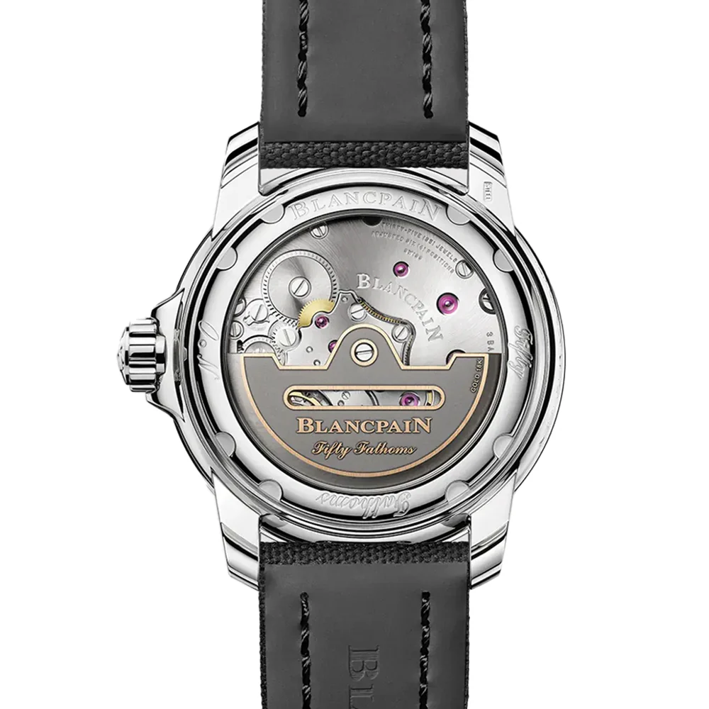Fifty Fathoms Automatique Steel 42.3mm - Black on Sail-Canvas Strap - Image 2