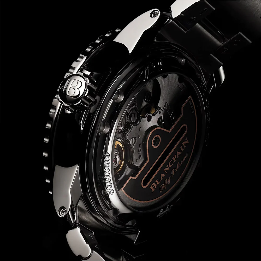 Fifty Fathoms Automatique Steel 42.3mm - Black on Sail-Canvas Strap - Image 3