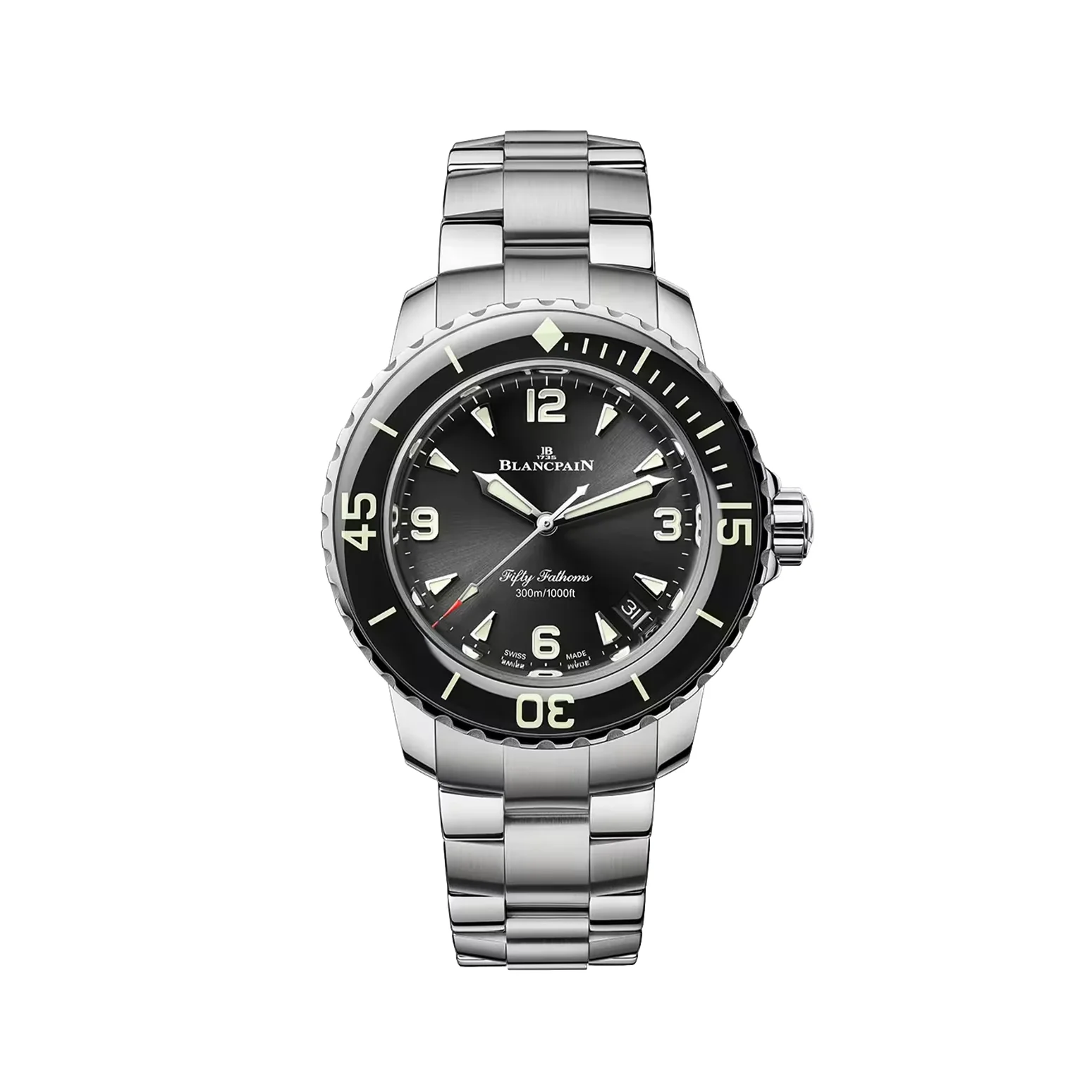 Fifty Fathoms Stainless Steel 38mm - Black on Bracelet