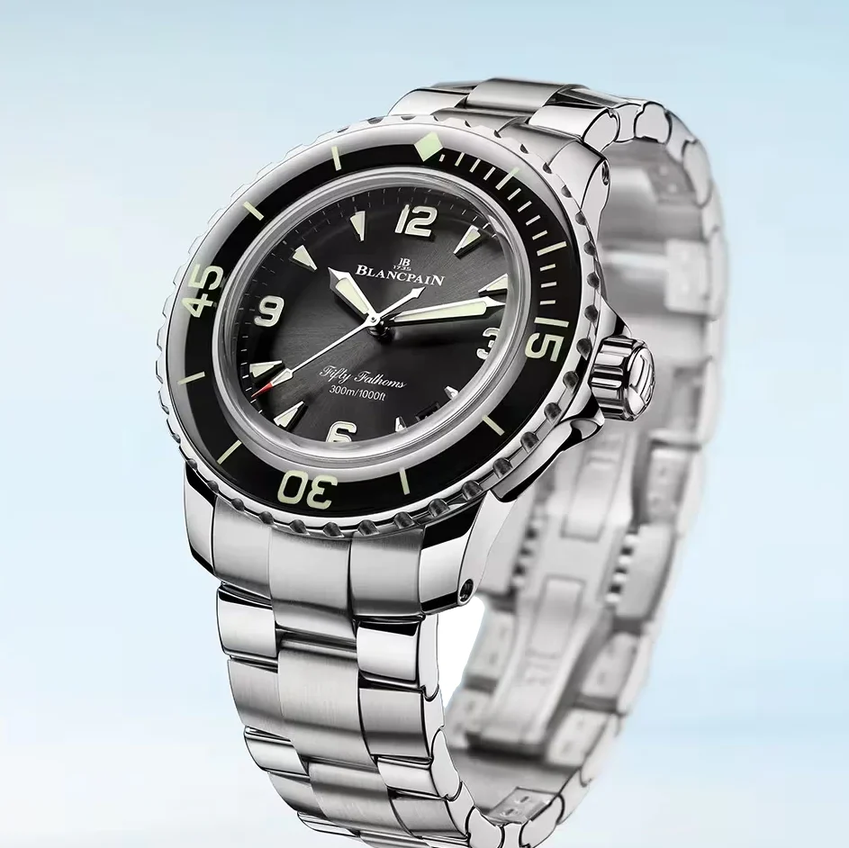 Fifty Fathoms Stainless Steel 38mm - Black on Bracelet - Image 2