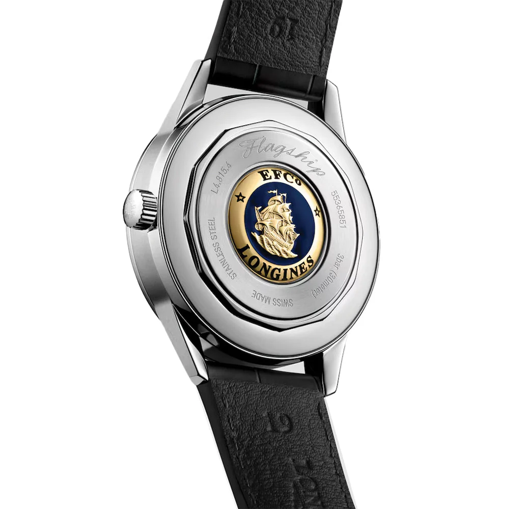 Flagship Heritage Moonphase 38.5mm - Sunray Green on Leather Strap - Image 4