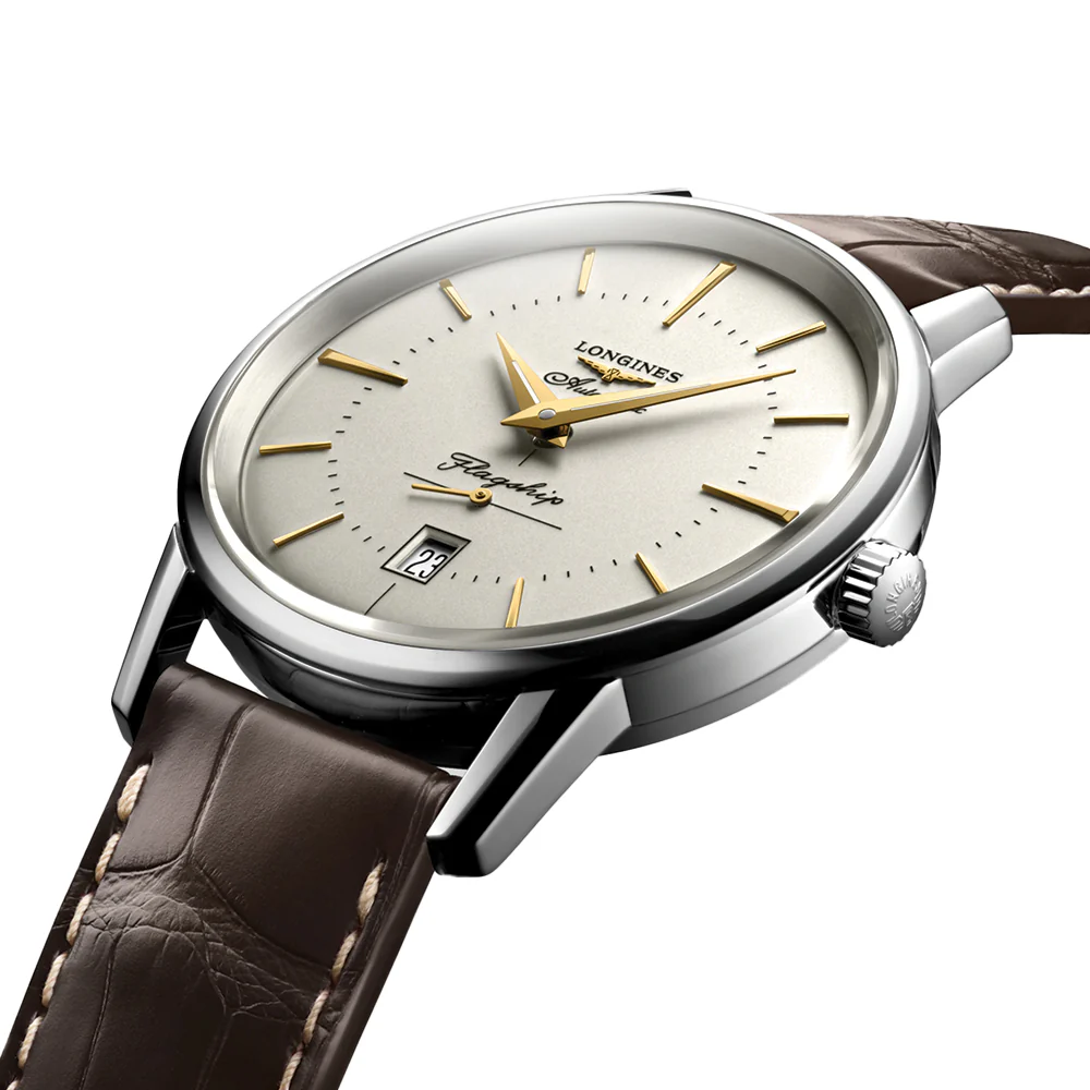 Flagship Heritage 38.5mm - Silver on Leather Strap - Image 2