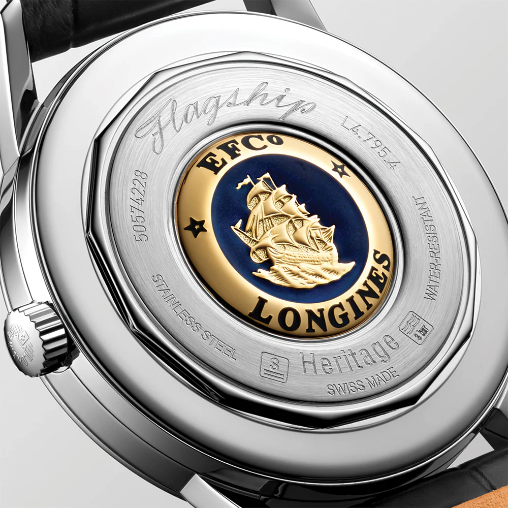 Flagship Heritage 38.5mm - Silver on Leather Strap - Image 7