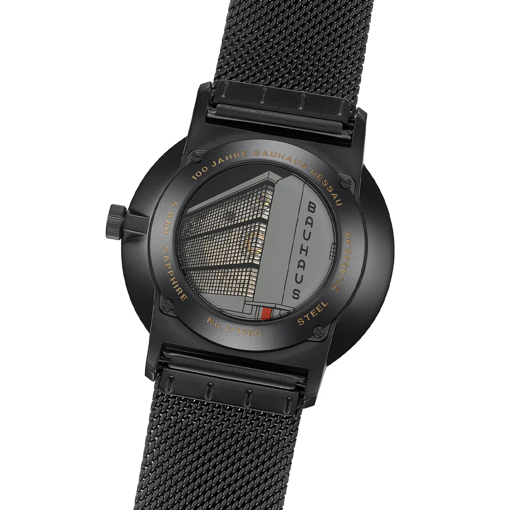 FORM A Bauhaus Black PVD-Coated 39.3mm - Black on Bracelet - Image 2