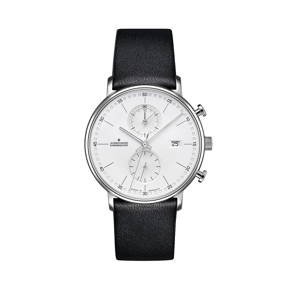 FORM C 40mm - White on Leather Strap