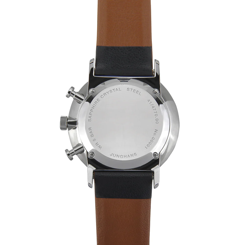 FORM C Chronograph w/ Numerals 40mm - White on Leather Strap - Image 3