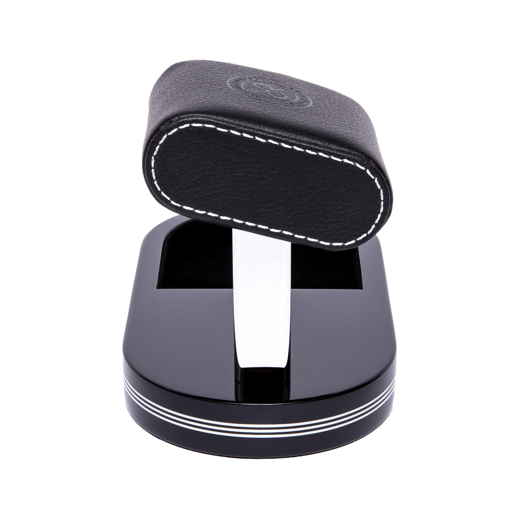 Formula Watch Stand with Tray - Black and Silver - Image 4
