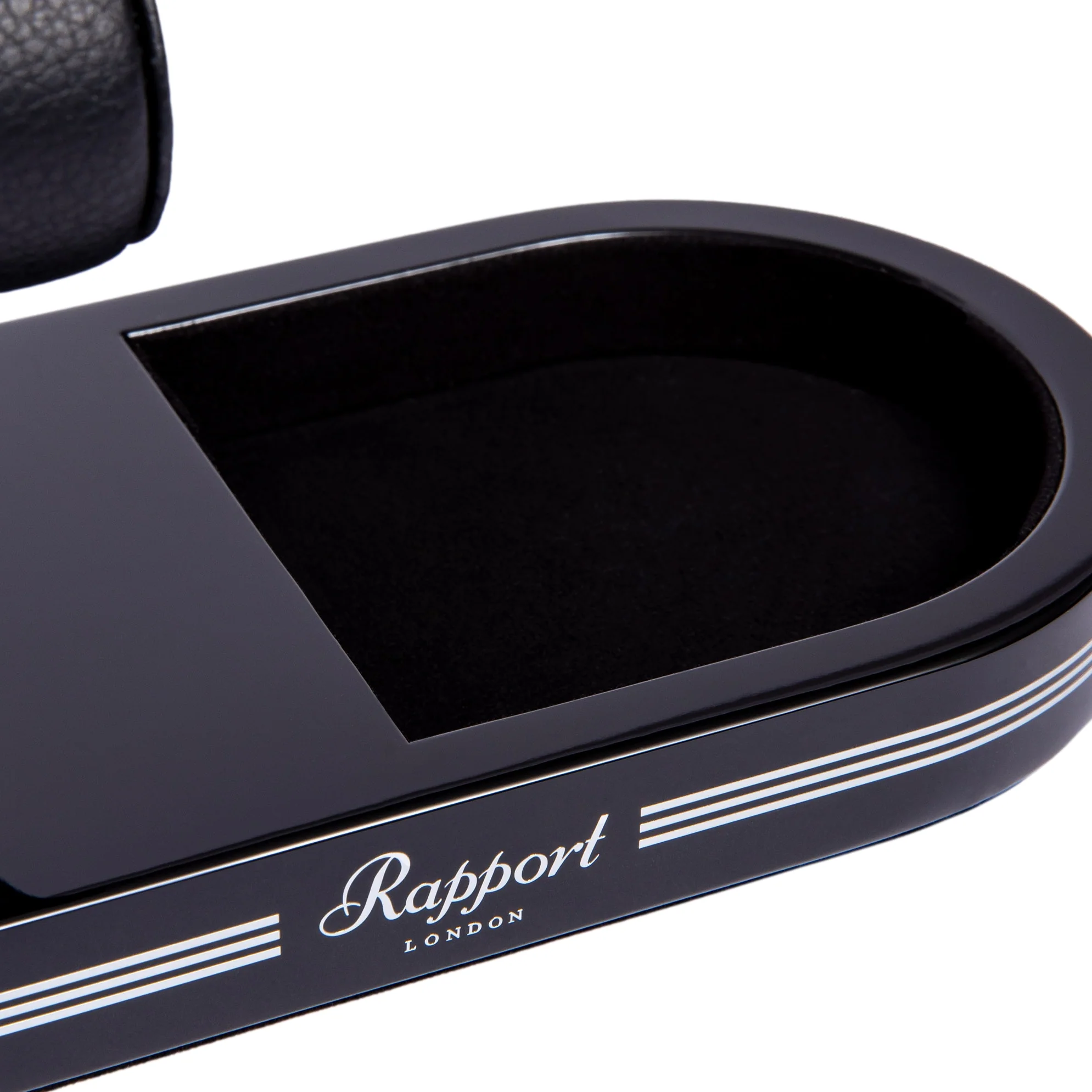 Formula Watch Stand with Tray - Black and Silver - Image 5