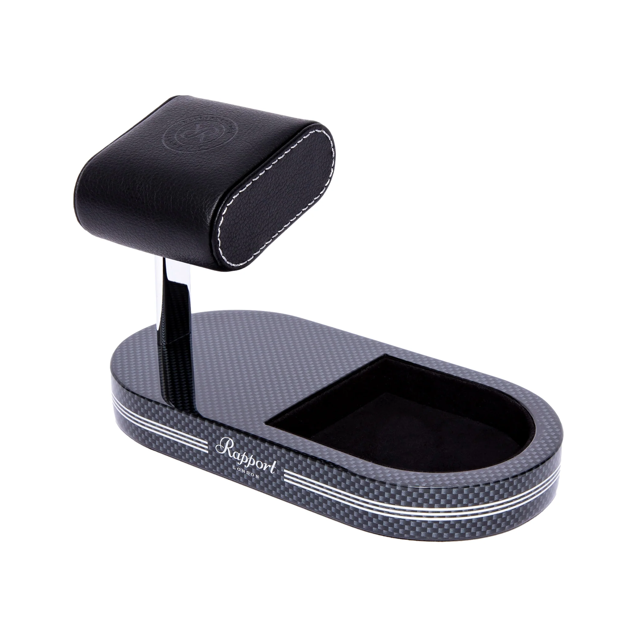 Formula Watch Stand with Tray - Carbon Fiber Finish - Image 4