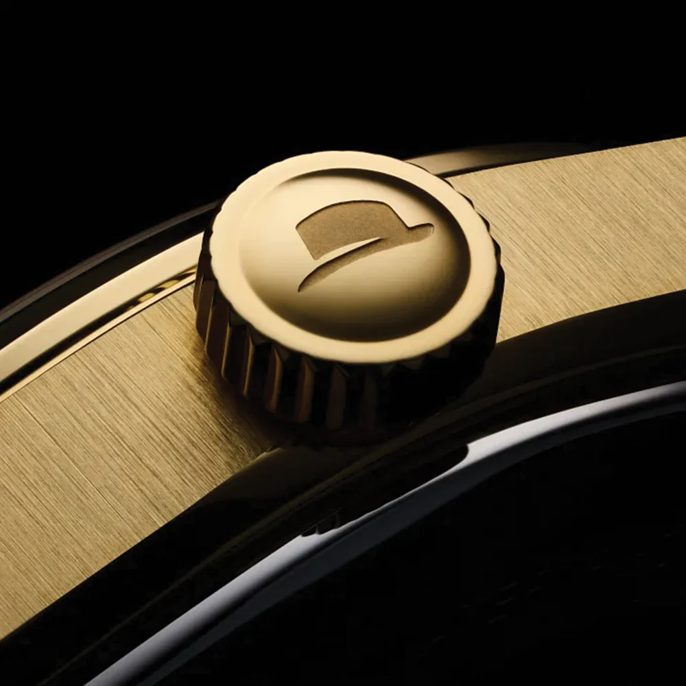 Frank Sinatra Nothing But The Best Gold-Tone 37mm - Silver on Leather Strap - Image 5