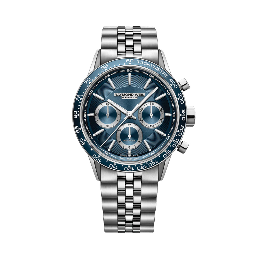 Freelancer Automatic Chronograph Ceramic Bezel 43.5mm - Blue on Bracelet