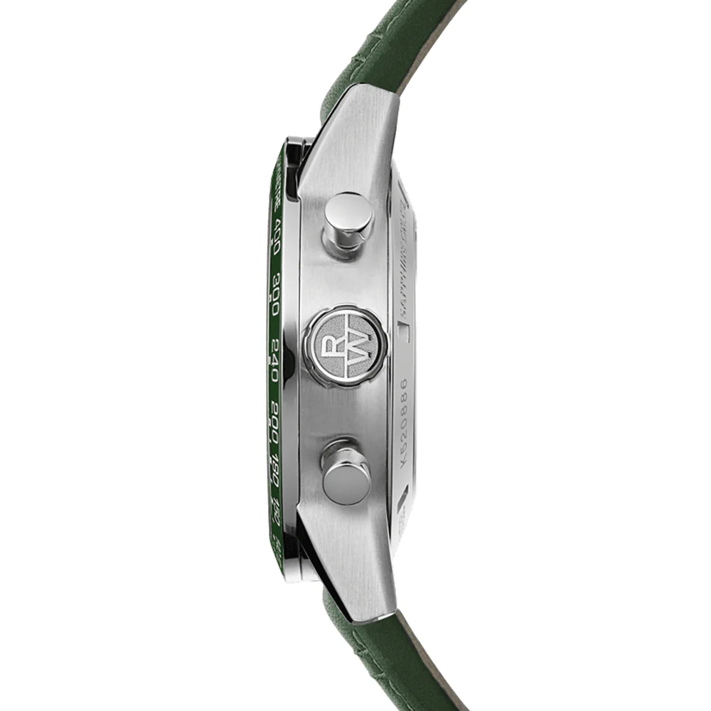 Freelancer Automatic Chronograph Ceramic Bezel 43.5mm - Green on Leather Strap - Image 4