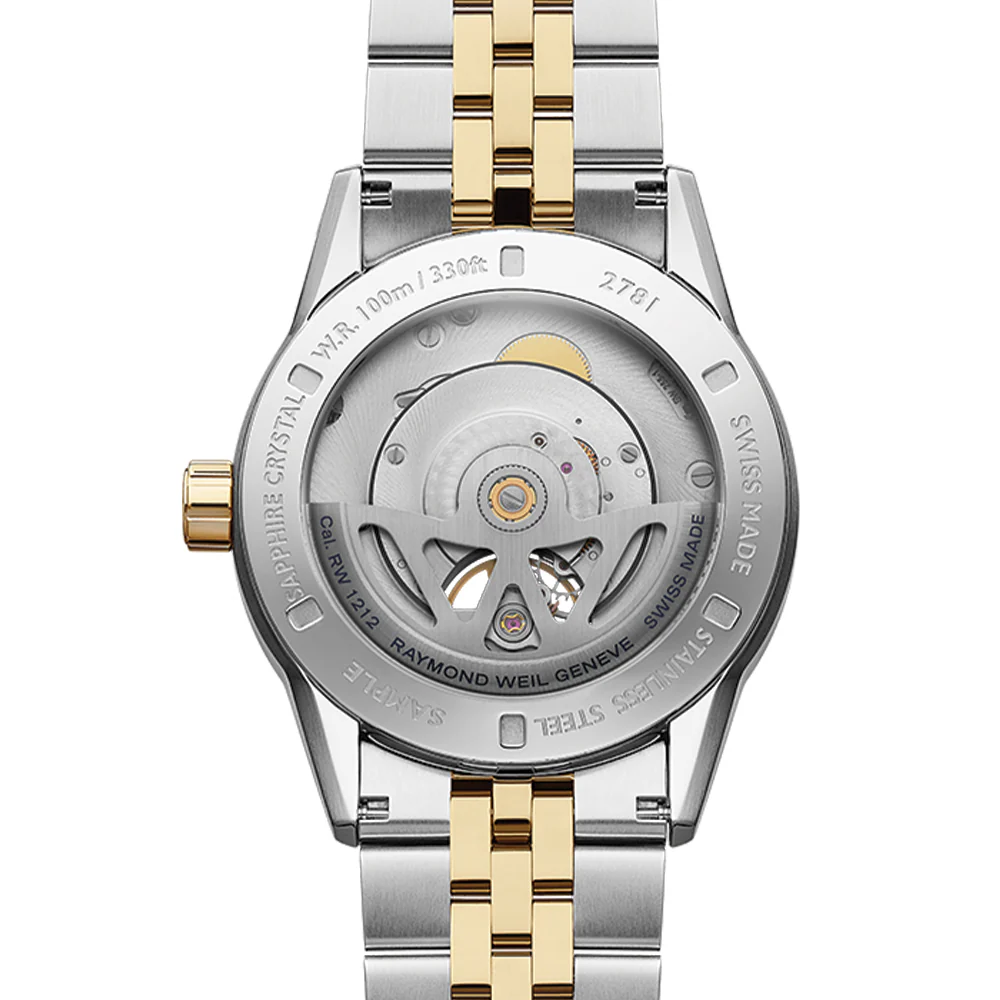 Freelancer Automatic Two-Tone Yellow Gold and Steel 42.5mm - Silver on Bracelet - Image 3