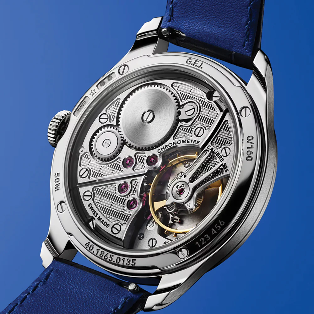 G.F.J. Exclusive Edition 160th Anniversary Caliber 135 Platinum 950 39.15mm - Blue Dial on 3 Strap Options - Image 4