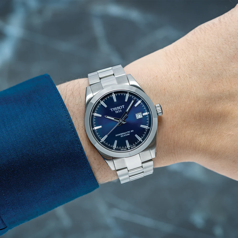 Gentleman Powermatic 80 Silicium 40mm - Blue on Bracelet - Image 3