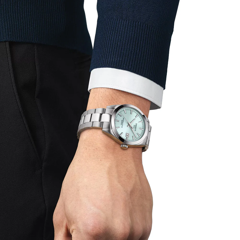 Gentleman Powermatic 80 Silicium 40mm - Ice Blue on Bracelet - Image 2