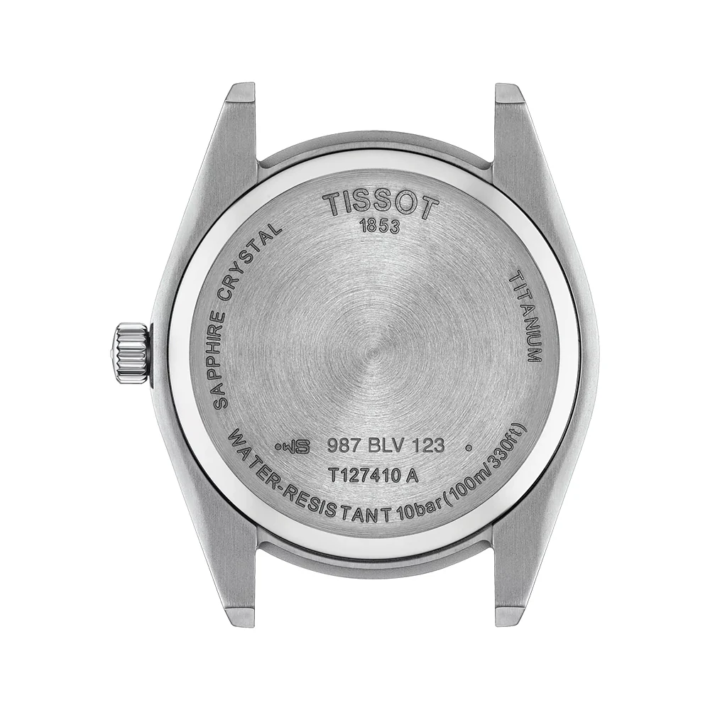 Gentleman Quartz Titanium 40mm - Blue on Bracelet - Image 3