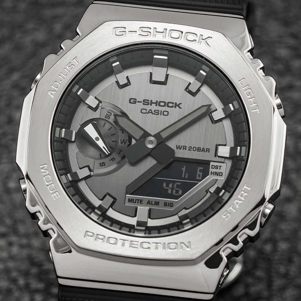 GM2100-1A 44.4mm - Grey on Rubber Strap - Image 5