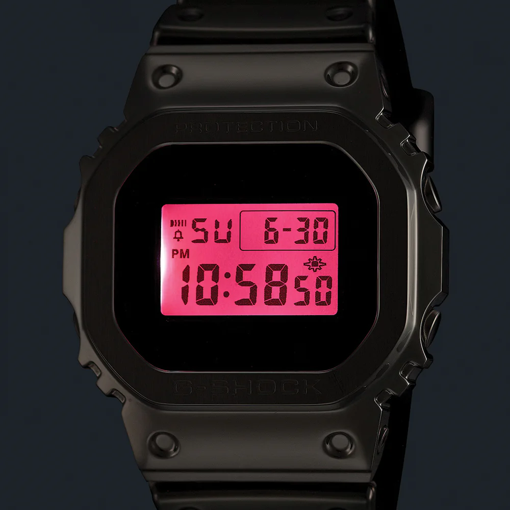 GM5600YRA-8 Digital Quartz 43.2mm - Black on Resin Band - Image 3
