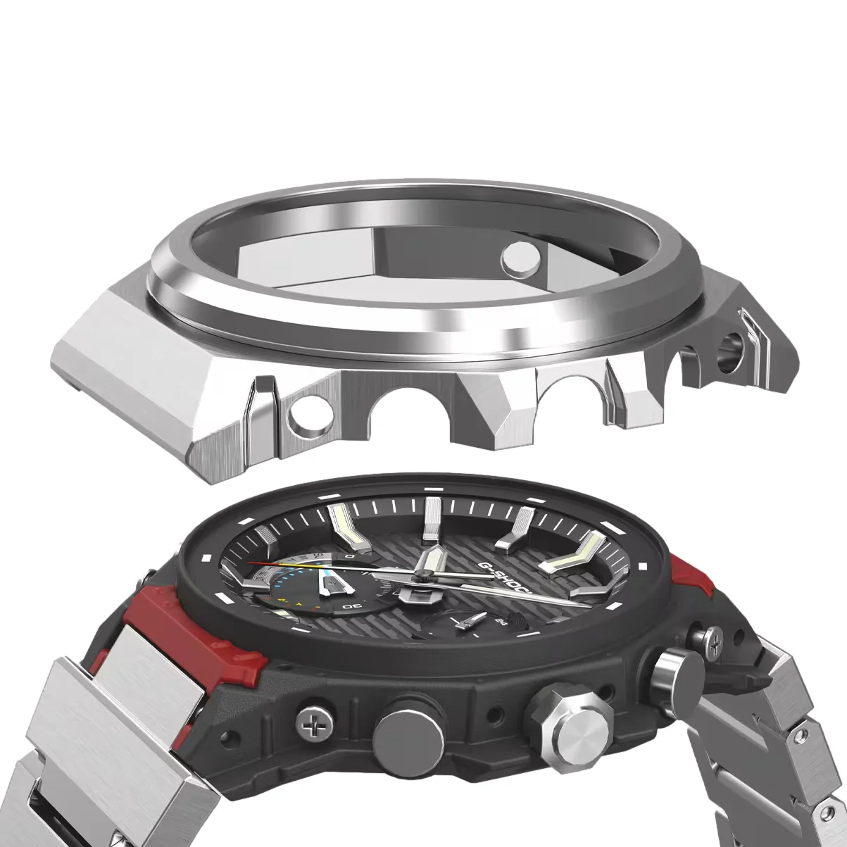 GST-B1000D-1A G-Steel 44.2mm - Grey on Bracelet - Image 7