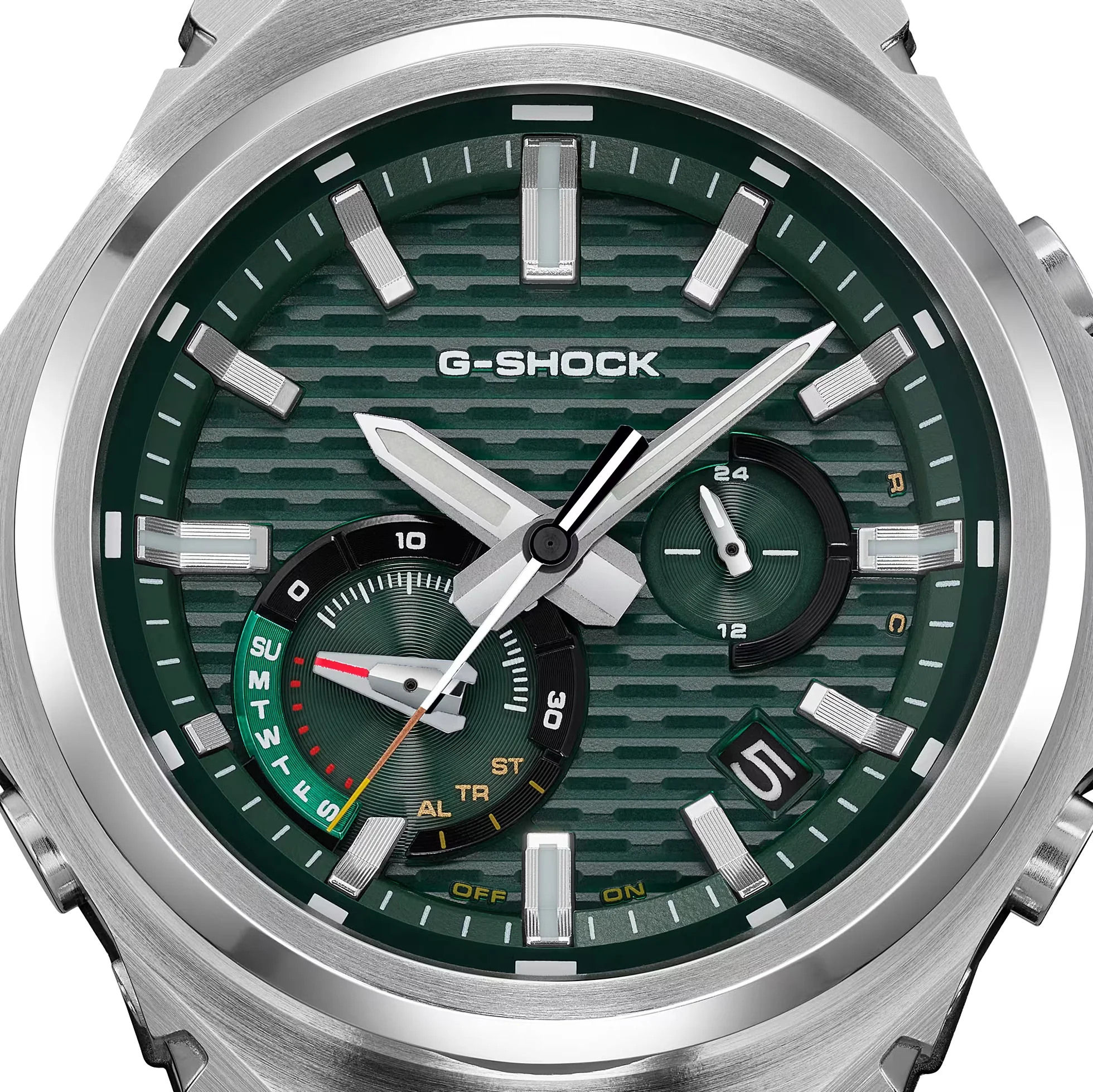 GST-B1000D-3A G-Steel 44.2mm - Green on Bracelet - Image 3