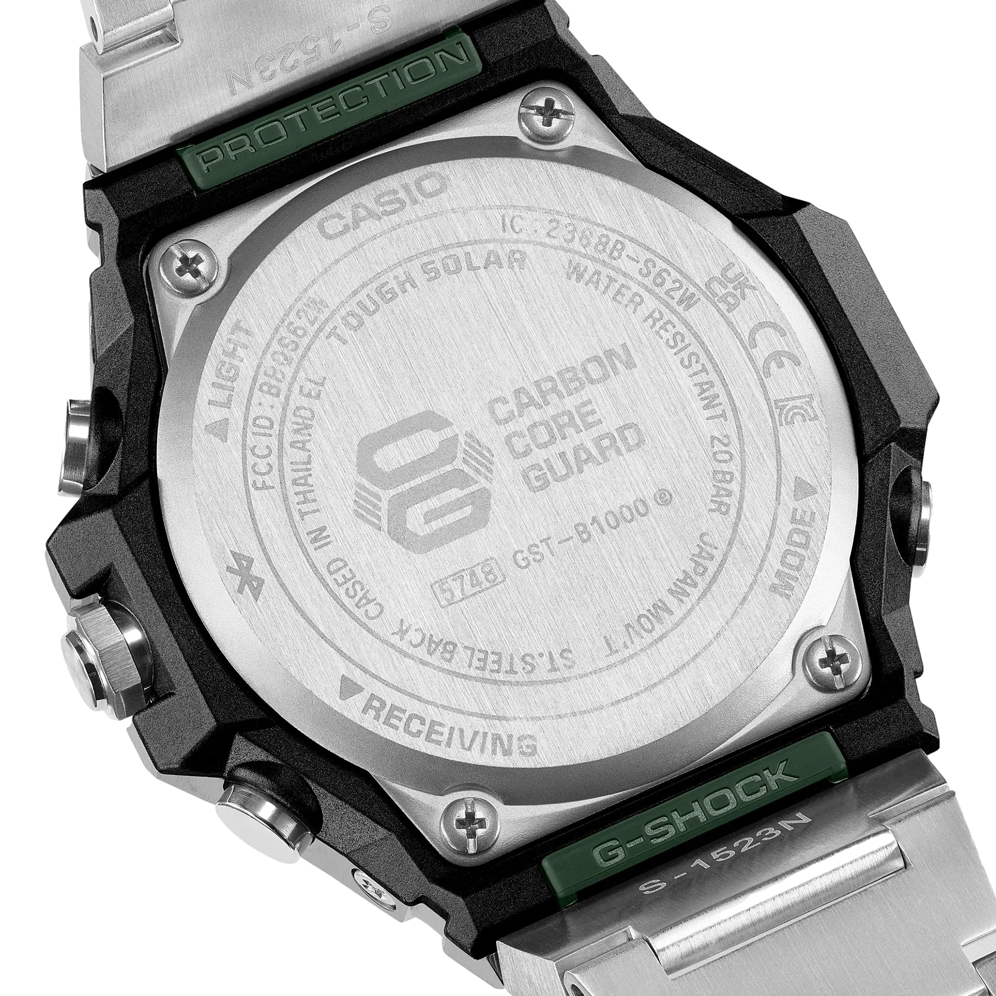 GST-B1000D-3A G-Steel 44.2mm - Green on Bracelet - Image 4